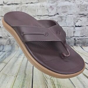 Sperry Windward Float Flip Flop Sandals Mens 9 Womens 11 Brown Water Friendly